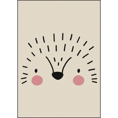 Poster A4 hedgehog head